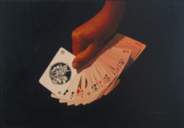 Картина под названием "Espacio Mágico" - Antonio Dominguez, Подлинное произведение искусства, Масло