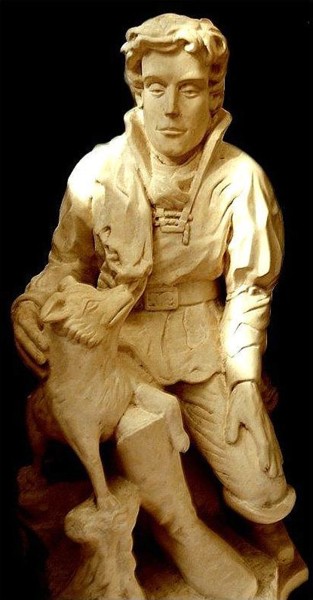 Sculpture titled "JEAN DE LA FONTAINE…" by Adonis-Charles, Original Artwork, Stone