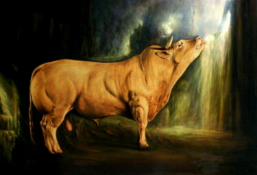 Pintura titulada "GARDON..........1er…" por Adonis-Charles, Obra de arte original, Oleo Montado en Bastidor de camilla de ma…