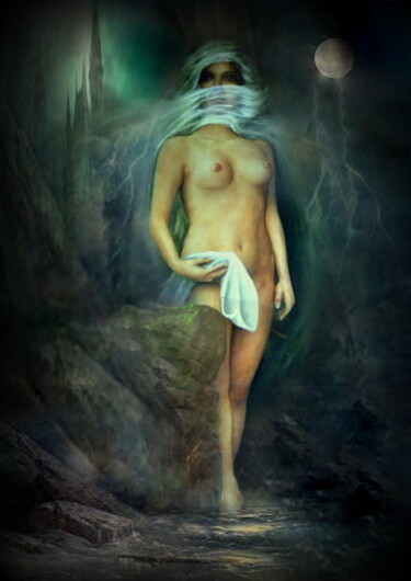 Картина под названием "Aphrodite" - Adonis-Charles, Подлинное произведение искусства, Масло Установлен на Деревянная рама дл…