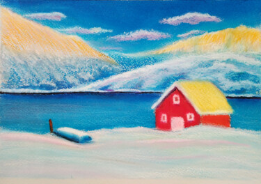 Pittura intitolato "Beautiful Norway" da Adonis Tukhvatshyn, Opera d'arte originale, Pastello