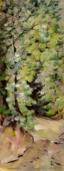 Peinture intitulée ""SOTTOBOSCO" GIANFR…" par L. Adorni, Œuvre d'art originale, Huile