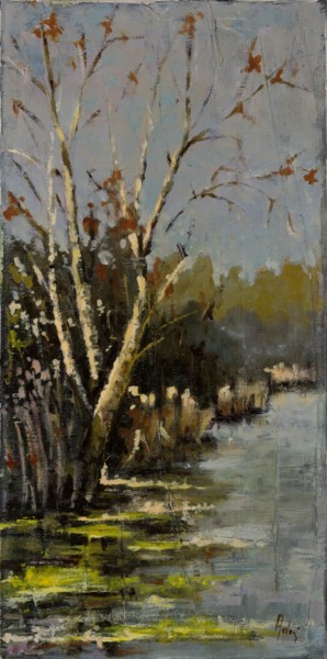 Painting titled "" LUCE AUTUNNALE "…" by L. Adorni, Original Artwork, Oil
