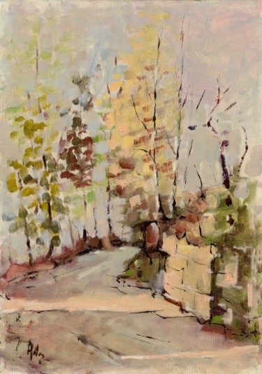 Painting titled "" AUTUNNO IN MADDAL…" by L. Adorni, Original Artwork, Oil