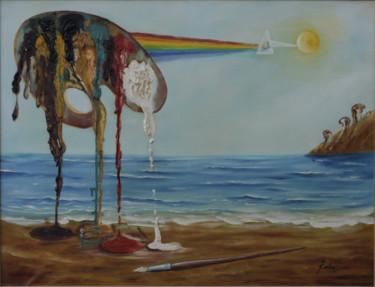 Malerei mit dem Titel "Prisma" von Rocha, Original-Kunstwerk, Öl