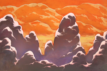 Картина под названием "Люди или камни?" - Александр Саяпин, Подлинное произведение искусства, Темпера