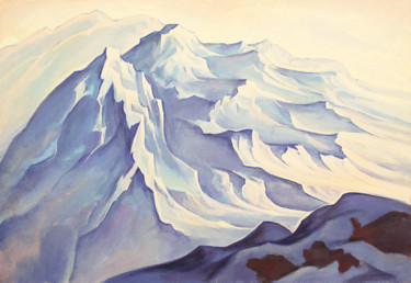 「Перед ледником」というタイトルの絵画 Александр Саяпинによって, オリジナルのアートワーク, テンペラ