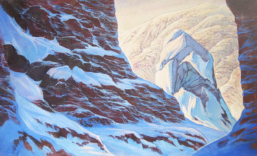 Картина под названием "Сиреневый рассвет" - Александр Саяпин, Подлинное произведение искусства, Темпера