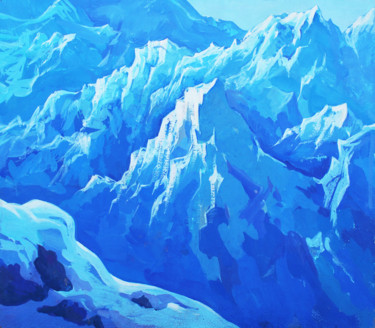 Картина под названием "В чистых снегах" - Александр Саяпин, Подлинное произведение искусства, Темпера