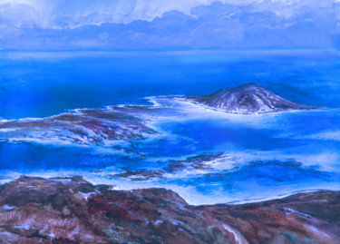Картина под названием "Умеренный ветер" - Александр Саяпин, Подлинное произведение искусства, Акварель