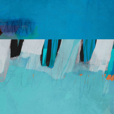 Arts numériques intitulée "waves 2" par Adrian Bradbury, Œuvre d'art originale, Peinture numérique