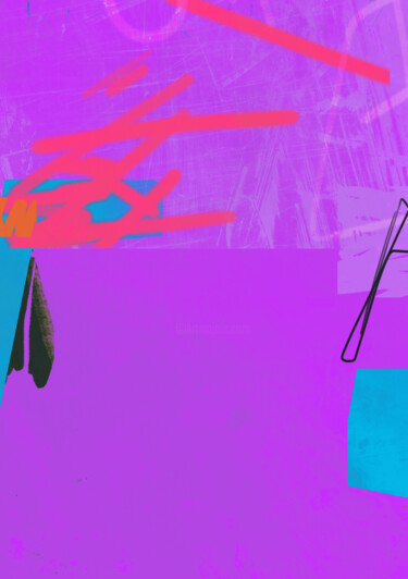 Arte digitale intitolato "neon 3" da Adrian Bradbury, Opera d'arte originale, Lavoro digitale 2D