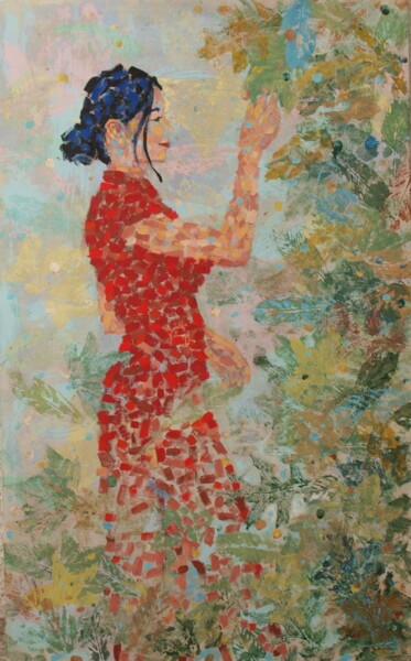 Peinture intitulée "viento" par Adrian Castro, Œuvre d'art originale, Acrylique Monté sur Panneau de bois