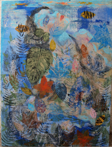 Pintura intitulada "Diosa del mar" por Adrian Castro, Obras de arte originais, Acrílico
