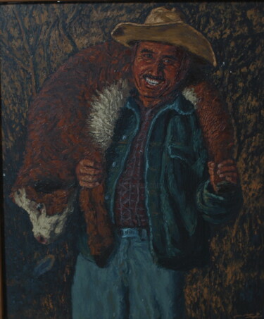 Painting titled "Ranchero" by Adrian Castro, Original Artwork, Oil