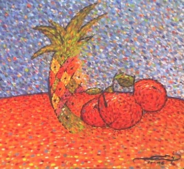Pintura titulada "La Piña" por Adrian Castro, Obra de arte original, Oleo
