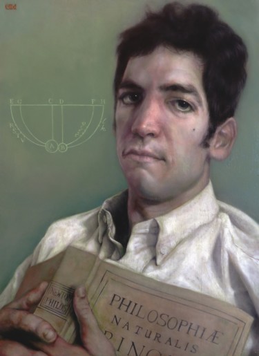 Painting titled "Principia mathemati…" by Adrián Goma, Original Artwork, Oil