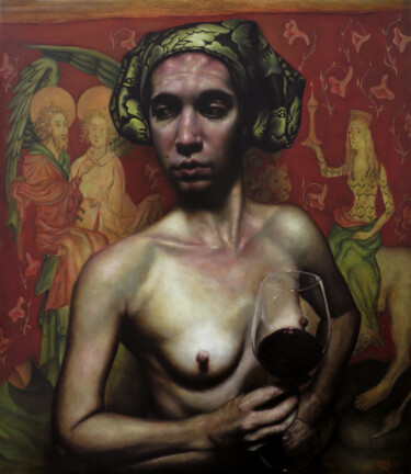 Peinture intitulée "Lillith privigna" par Adrián Goma, Œuvre d'art originale, Huile