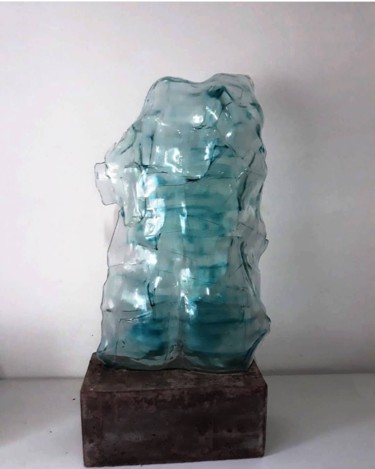 Sculptuur getiteld "Hidden lady" door Adrian Marok, Origineel Kunstwerk, Glas