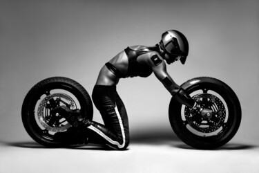 Photography titled "Human Bike" by Adrian Portmann, Original Artwork, Digital Photography Mounted on Aluminium