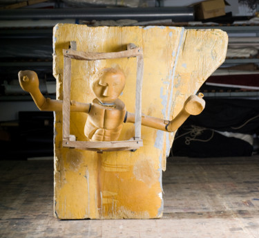 Skulptur mit dem Titel "Die Mauer zwischen…" von Adrian Uncrut, Original-Kunstwerk, Kunststoff