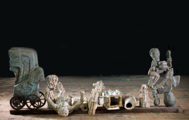 Prekärer Realismus zwischen Vehikel und Totem Skulptur mit dem Titel "Prekärer Realismus…" von Adrian Uncrut, Original-Kunstwerk, Kunststoff