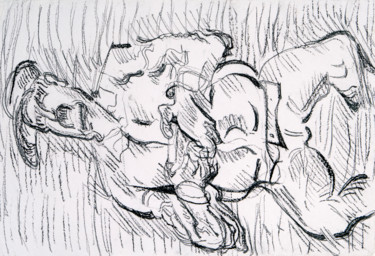 Zeichnungen mit dem Titel "Meine Freund-Figur…" von Adrian Uncrut, Original-Kunstwerk, Kohle