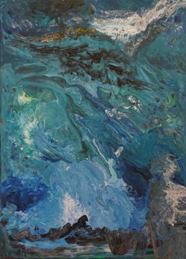 Peinture intitulée "Mar furioso" par Audrey, Œuvre d'art originale, Acrylique