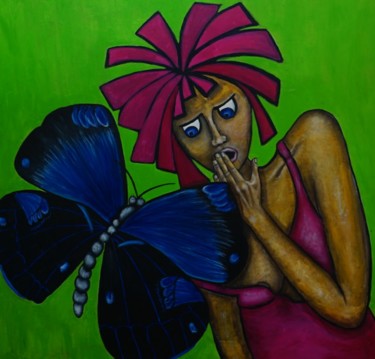 Painting titled "Adiós a la inocencia" by Audrey, Original Artwork, Acrylic