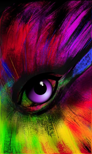 Drawing titled "#The eye with wings" by Adriana Dule, Original Artwork, Digital Photography