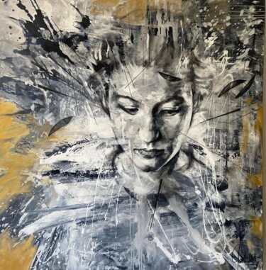 Картина под названием "Anonymous portrait" - Adriana Garibaldi, Подлинное произведение искусства, Акрил
