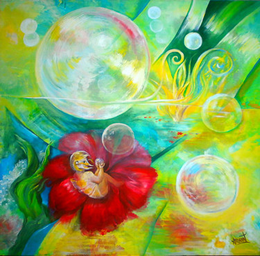 Картина под названием "burbujas-01.jpg" - Adrianat, Подлинное произведение искусства, Акрил