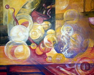 Pintura titulada "burbuja.jpg" por Adrianat, Obra de arte original, Acrílico