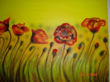 Painting titled "Sommer Feld." by Adriana Almanza, Original Artwork