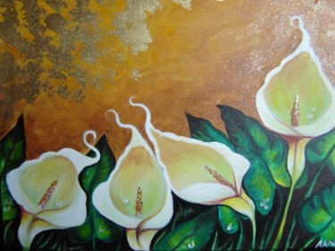 Painting titled "Alcatraces.." by Adriana Almanza, Original Artwork