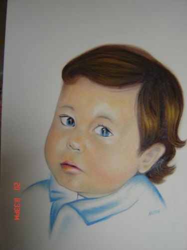 Painting titled "Dennis" by Adriana Almanza, Original Artwork