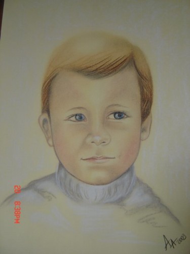 Painting titled "Dennis" by Adriana Almanza, Original Artwork