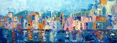 Картина под названием "Bay of Naples, Orig…" - Adriana Dziuba, Подлинное произведение искусства, Акрил