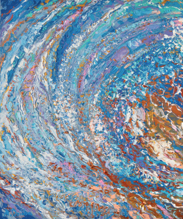 Картина под названием "Crystal Wave, ORIGI…" - Adriana Dziuba, Подлинное произведение искусства, Акрил
