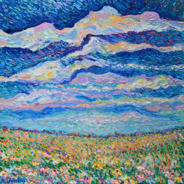 Pintura titulada "Spring Meadow" por Adriana Dziuba, Obra de arte original, Acrílico