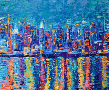 Painting titled "New York - The City…" by Adriana Dziuba, Original Artwork, Acrylic