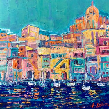 Peinture intitulée "Bay of Naples #3" par Adriana Dziuba, Œuvre d'art originale, Acrylique