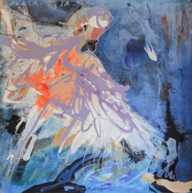 Картина под названием "Flutter" - Adriana Ilin Tomici, Подлинное произведение искусства, Масло