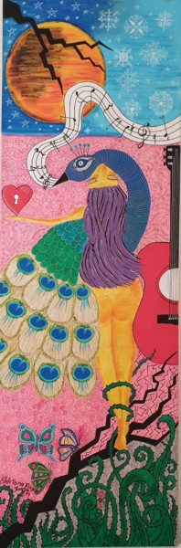 Painting titled "Sedução" by Adriana Jardim Mayr, Original Artwork, Marker