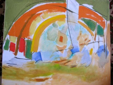 Schilderij getiteld "TUNEL" door Adriana Ureche, Origineel Kunstwerk