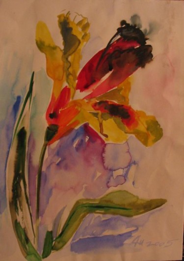Peinture intitulée "fleurhaie16" par Adriana Ureche, Œuvre d'art originale