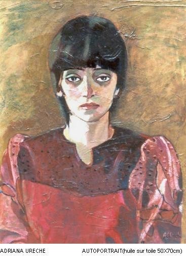 Peinture intitulée "Autoportrait" par Adriana Ureche, Œuvre d'art originale, Huile