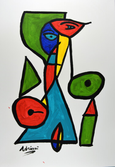 Gravures & estampes intitulée "Rosa #4" par Henk Adriani, Œuvre d'art originale, Acrylique