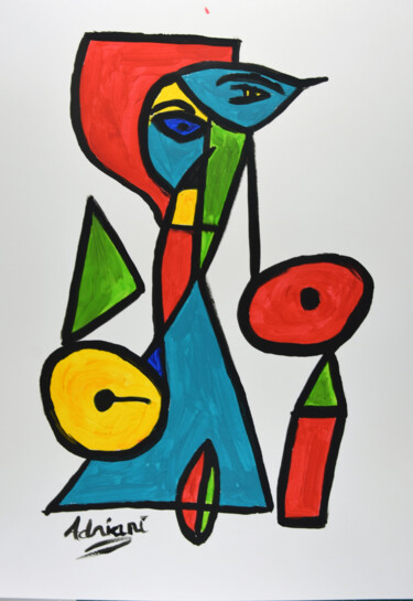 Gravures & estampes intitulée "Rosa #5" par Henk Adriani, Œuvre d'art originale, Acrylique