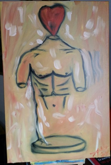 Painting titled "My self portrait" by Adry, Original Artwork, Oil